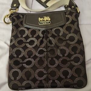 Coach Black and Gold Crossbody Bag